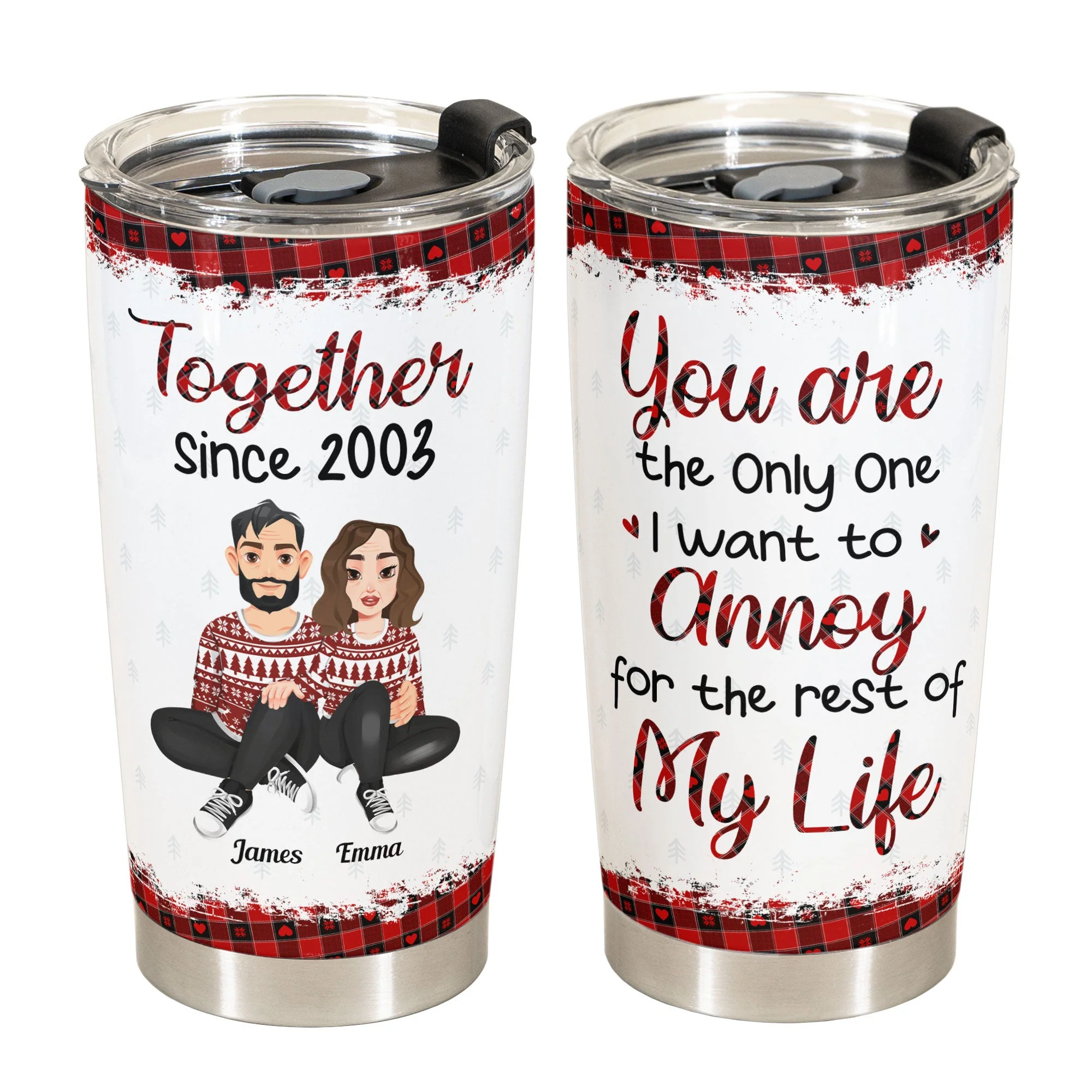 You're The Only One I Want To Annoy Christmas Gift For Wife - Personalized Tumbler Cup - Image 4