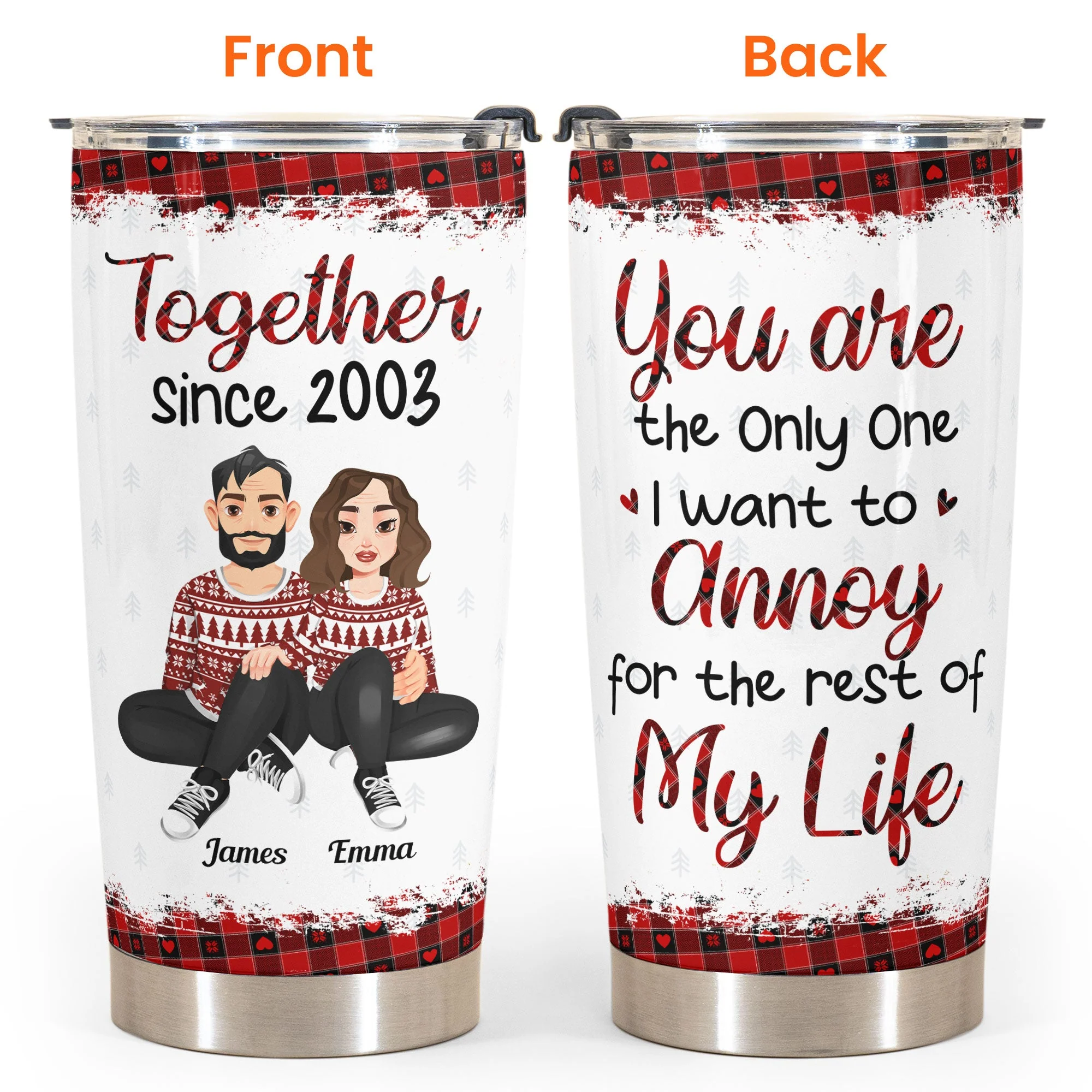 You're The Only One I Want To Annoy Christmas Gift For Wife - Personalized Tumbler Cup - Image 6
