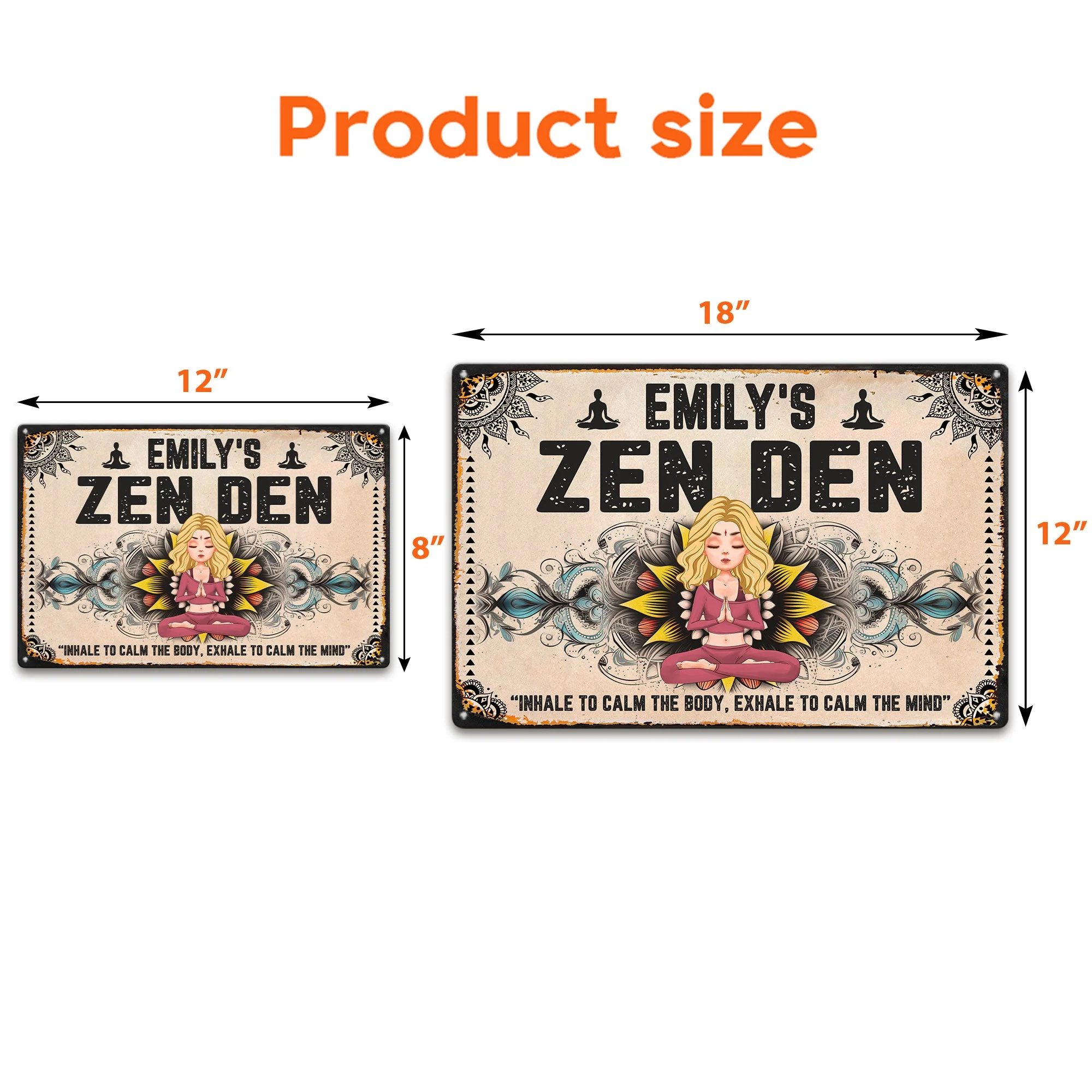 Zen Den - Personalized Metal Sign - Image 3