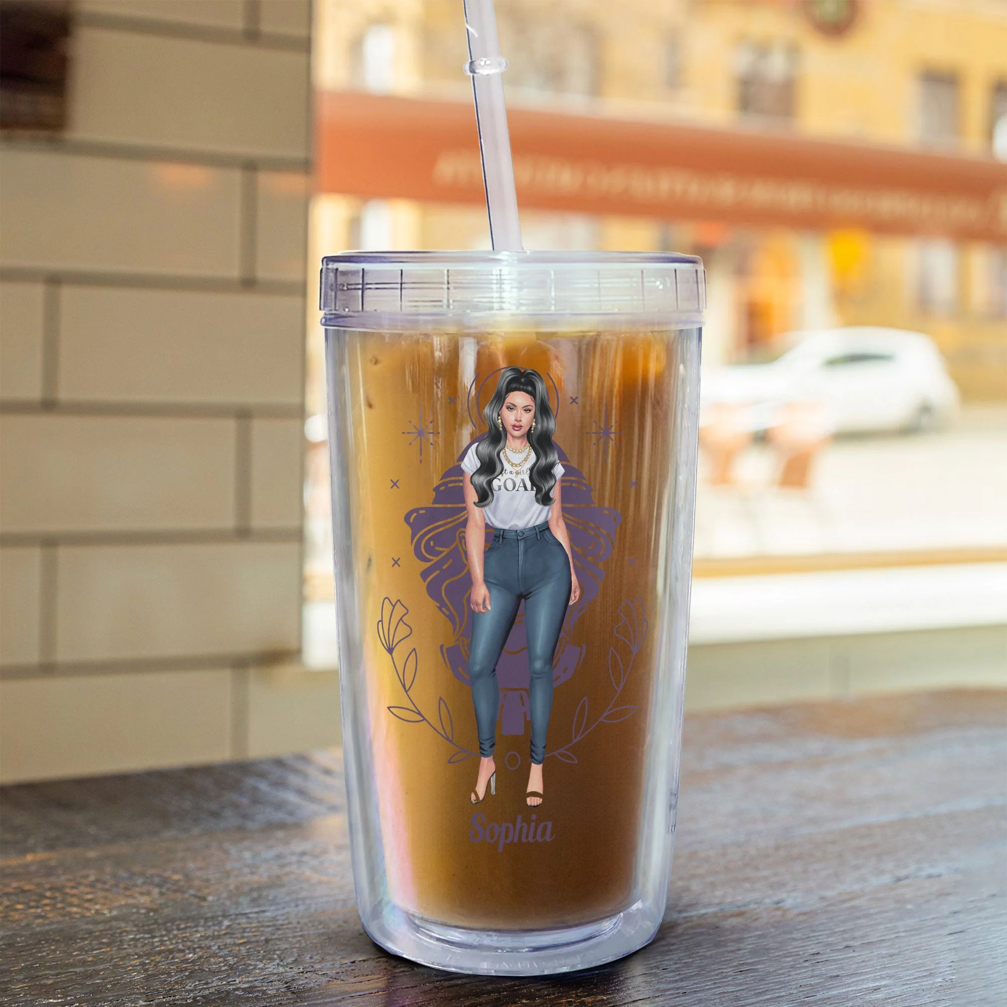 Zodiac Nutrition Facts - Personalized Acrylic Tumbler With Straw - Image 6