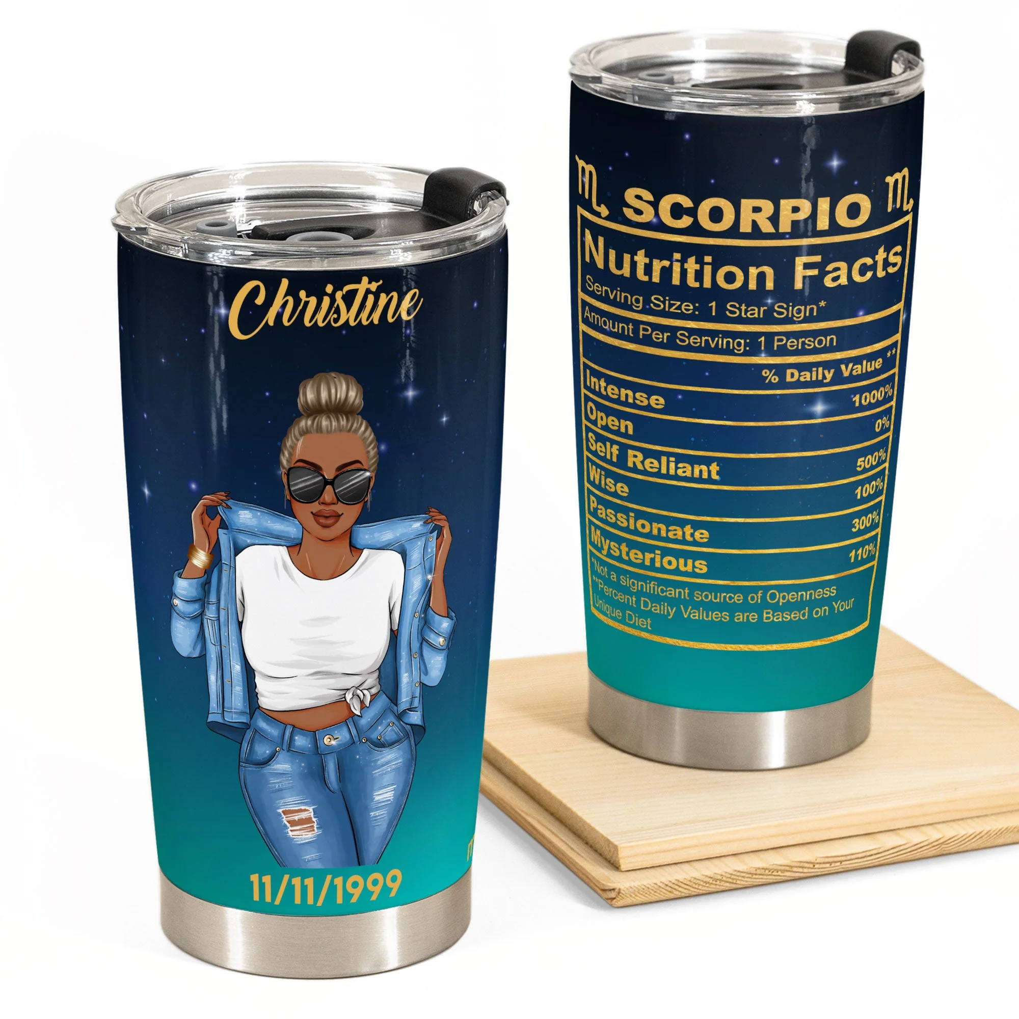 Scorpio Nutrition Facts - Personalized Tumbler Cup - Birthday Gift For Astrology Lovers, Gift For Daughter, Sister, Besties