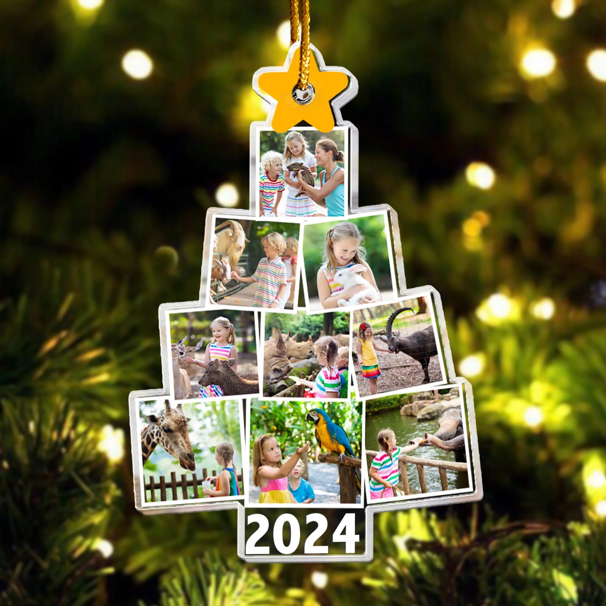 Zoo Area Christmas Tree - Personalized Acrylic Photo Ornament - Image 5